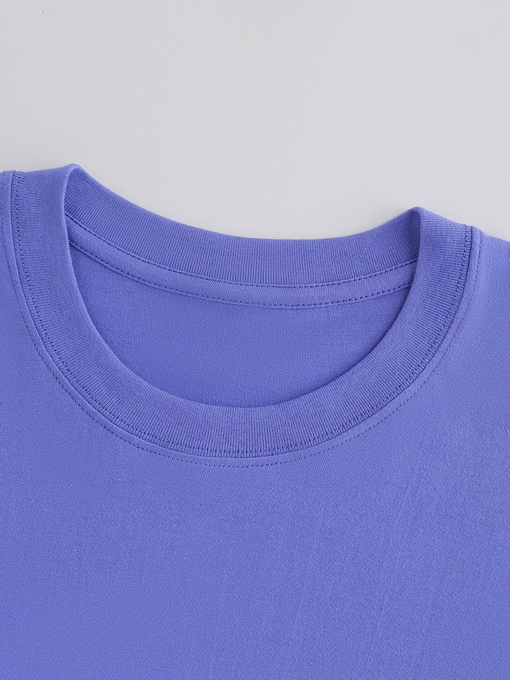 The First Two Armbands. Women's Spring/summer Y Style T-shirt Featuring Numbers, Letters, and Lines. Size 91. Fashionable, Loose-fit, Round Neck, Printed Short Sleeve, Pure Oversized Drop-shoulder T-shirt. Su K - Violet Blue
