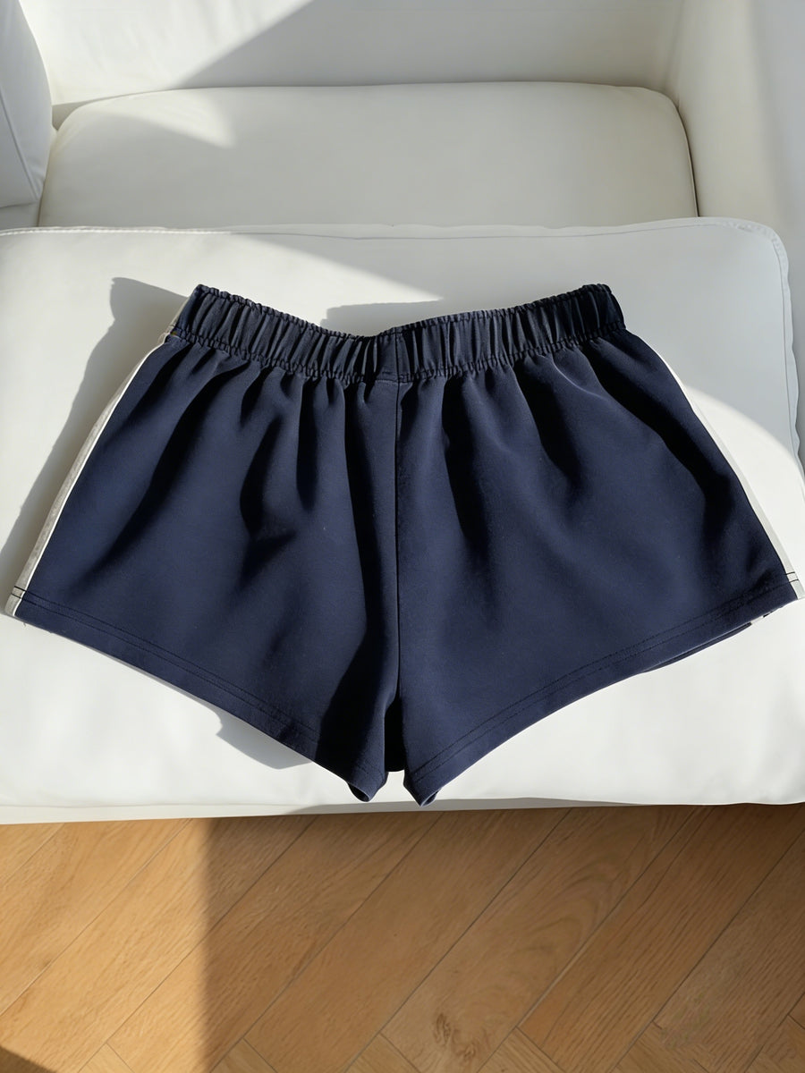 (ZD1019268) Ladies' Fashionable Casual Shorts - Navy Color