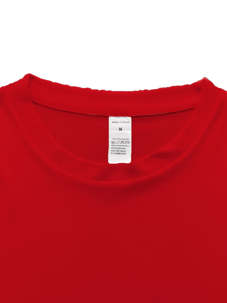 Multi-color ENGLAND Football Style Men's T-Shirt, Crew Neck Printed Casual Style, Lightweight and Breathable for Daily Sports, Versatile, Sizes S-XXXL - Red