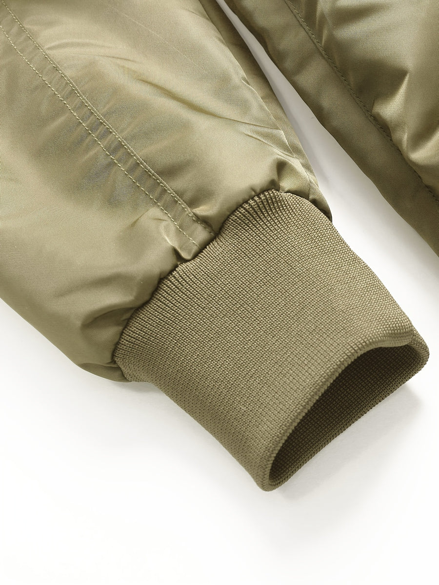 Men's Functional Style Baseball Collar Workwear Jacket, Trendy Multi-Pocket Design, Vintage Pilot Jacket Style, Suitable for Spring and Autumn, Daily Outings, and Outdoor Commuting Workwear Jacket - Khaki