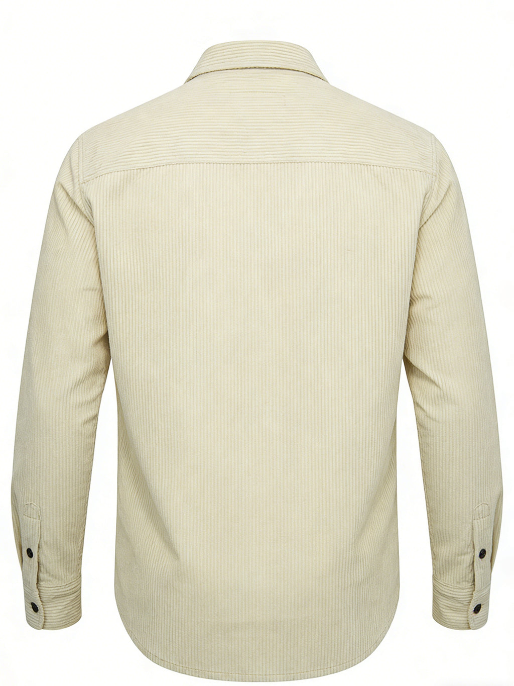 Men'S Fashion Versatile Casual Long-Sleeve Shirt, Multiple Colors Available, Pocket Design Corduroy Top Shirt Jacket - Off-white