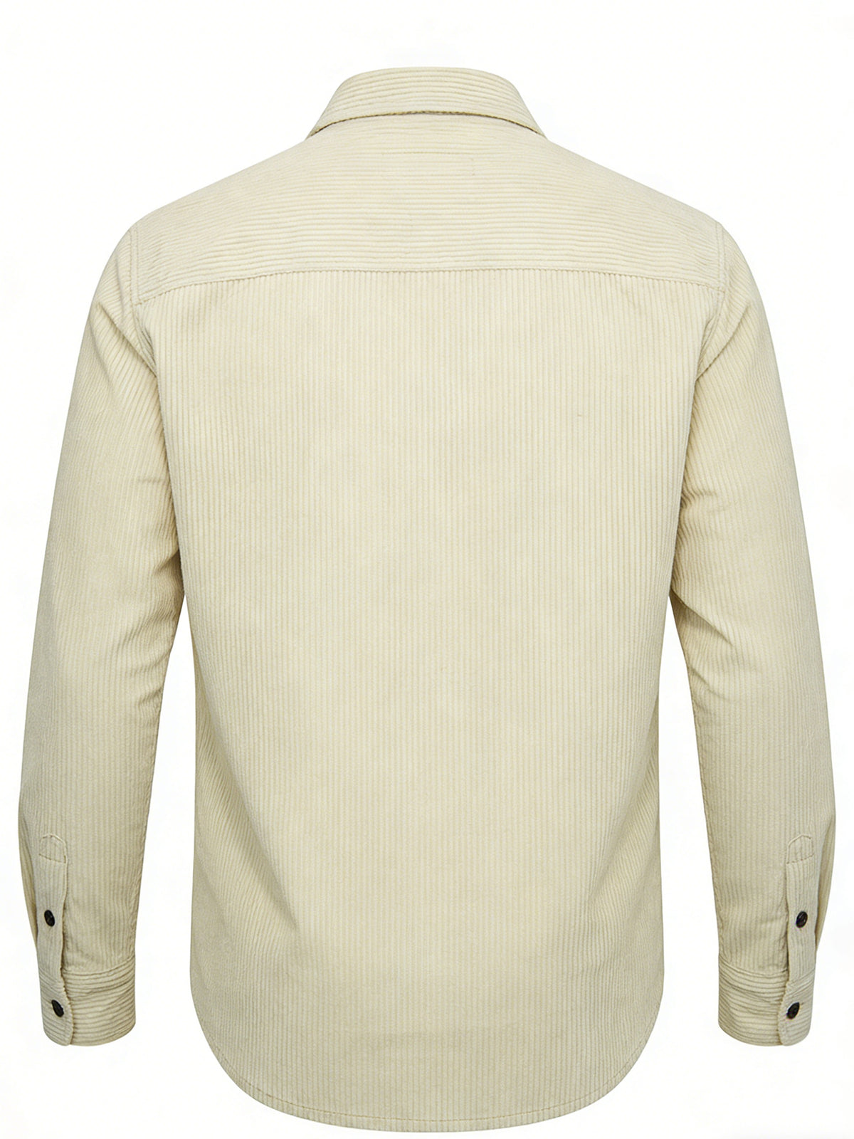 Men'S Fashion Versatile Casual Long-Sleeve Shirt, Multiple Colors Available, Pocket Design Corduroy Top Shirt Jacket - Off-white