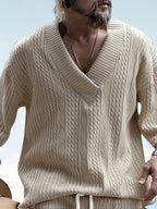 Men's Casual and Comfortable Outdoor Daily Sports Simple and Fashionable Youth High-quality Handsome American Versatile Knitted T-shirt Men's Summer Loose V-neck Sports Solid Color T-shirt Men - Camel