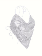 Sequined Women'S Cami (YY397) - White