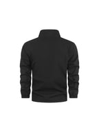 Men'S Triangle Mountain Sports Letter Print Stand-Up Collar Jacket, Anti-Pilling Smooth Lightweight Fabric, Casual Athletic Outerwear, Suitable for Daily Exercise And Commuting, Spring Fall Men'S Jacket - Black