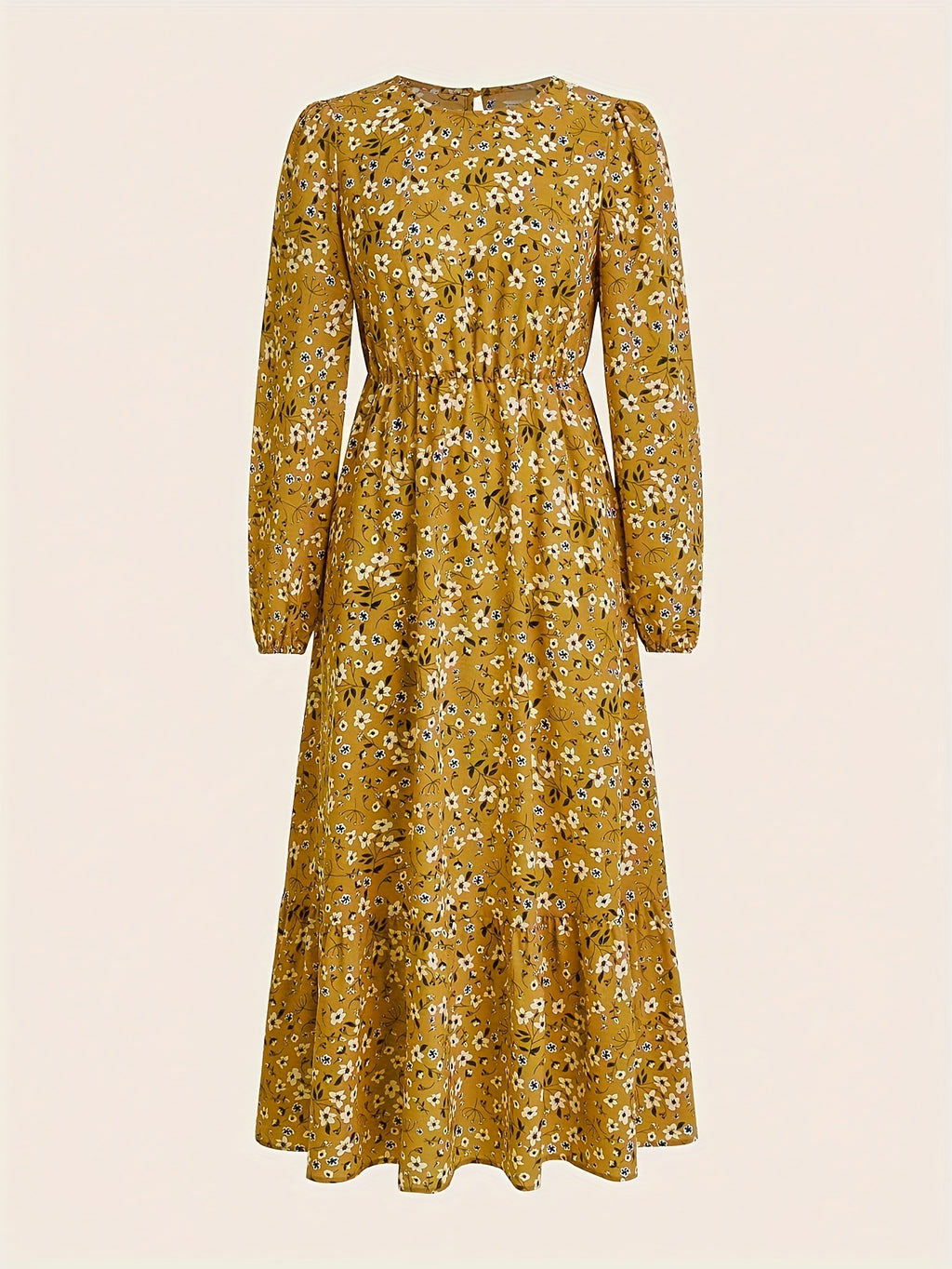 Fashionable Elegant Waist-Defining Casual Long Dress/Multi-Supply - Mixed colors