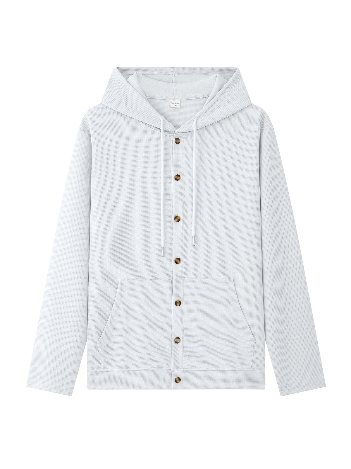 New Fall Winter Men'S Cardigan Hoodie - Button-Front Sporty Casual Sweatshirt, Soft And Comfortable, Versatile Streetwear Gentleman Top Winter Clothes for Men - White