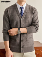 Men's Knit Cardigan, Warm Casual Layering Top for Fall and Winter - Camel