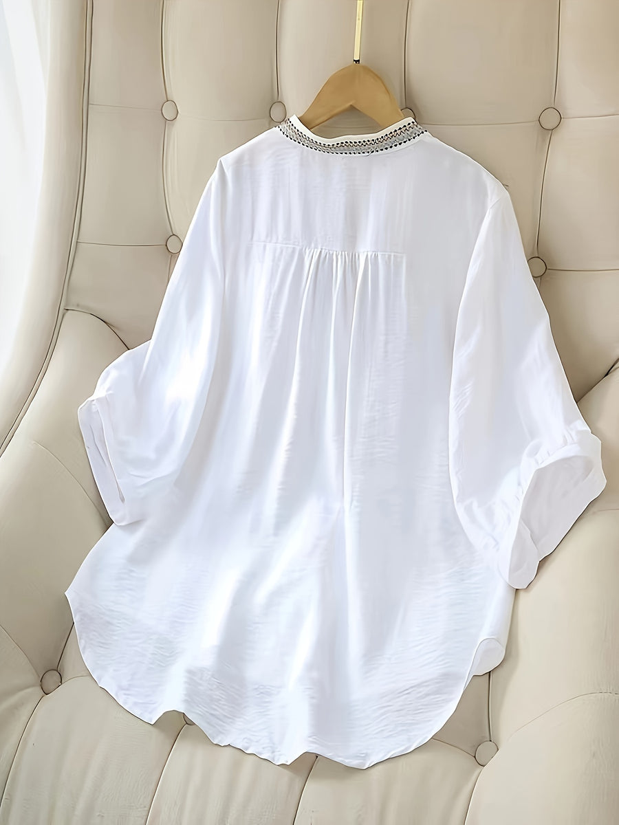 Fashion Short Sleeve Shirt - White