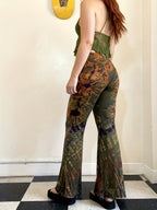 Women'S Stylish High-Waisted Flared Pants for Casual Home Wear - Multicolor