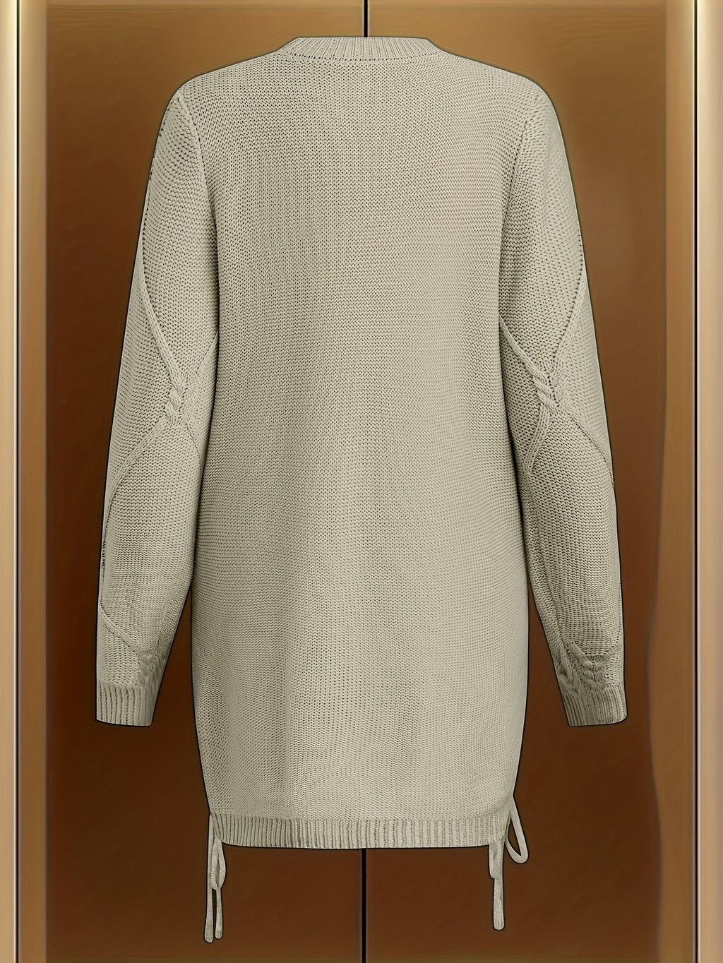 Vika Xiang Style Trendy Cable Sweater for Creating a Focus Look in Autumn and Winter Fashion - Grey