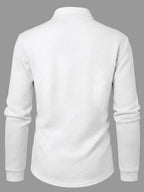 Pring/Autumn New Men's POIO Shirt Fashionable And Atmospheric Casual Knit Jacquard T-Shirt Men's Clothing - White