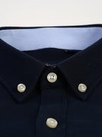 Men'S Long Sleeve 60 Oxford Dress Shirt, Casual - Navy Color