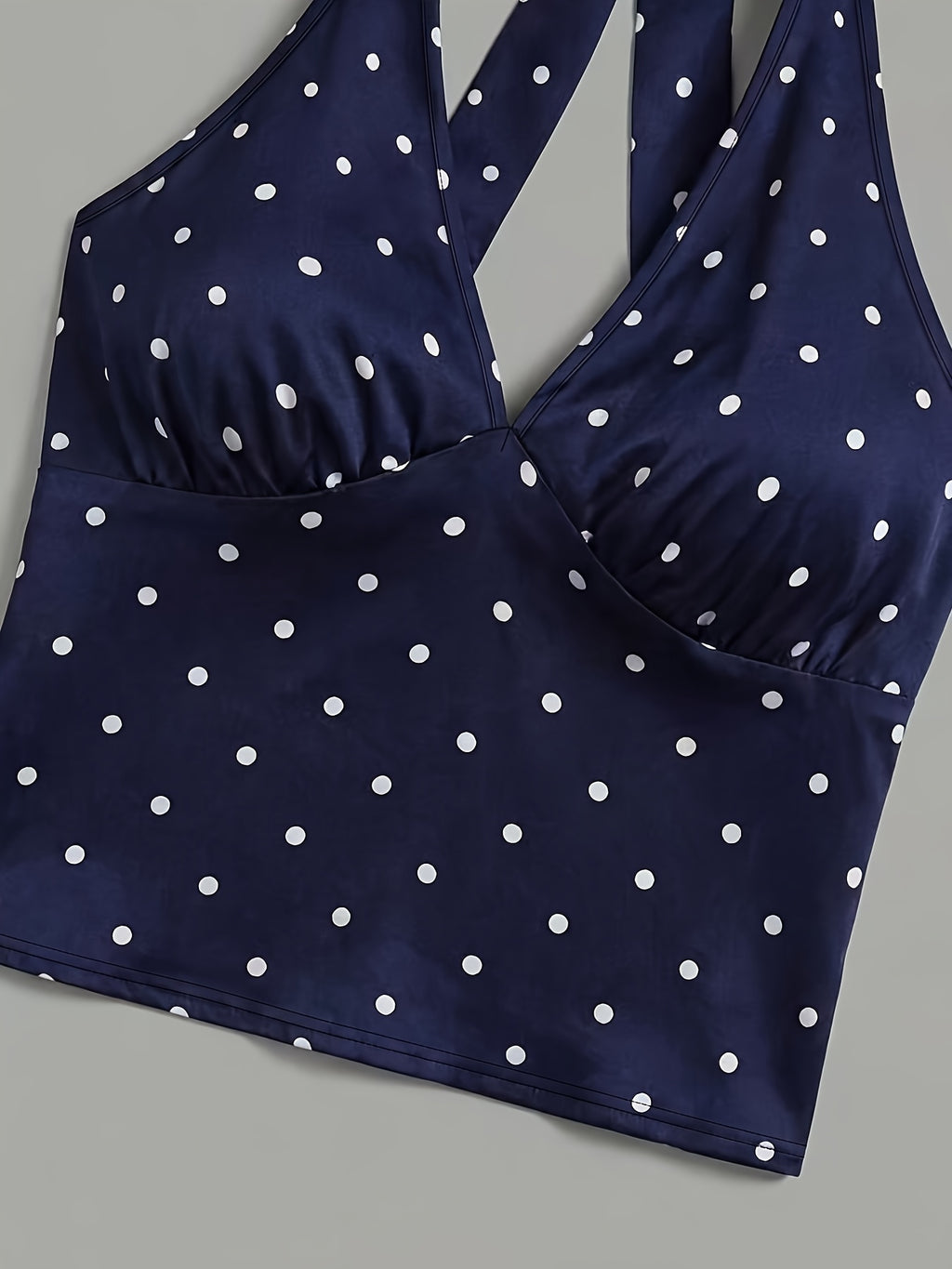 Women'S Elegant European And American Style White Polka Dot Thin Strap Cami Dress, Spring/Summer Wear - Mixed colors