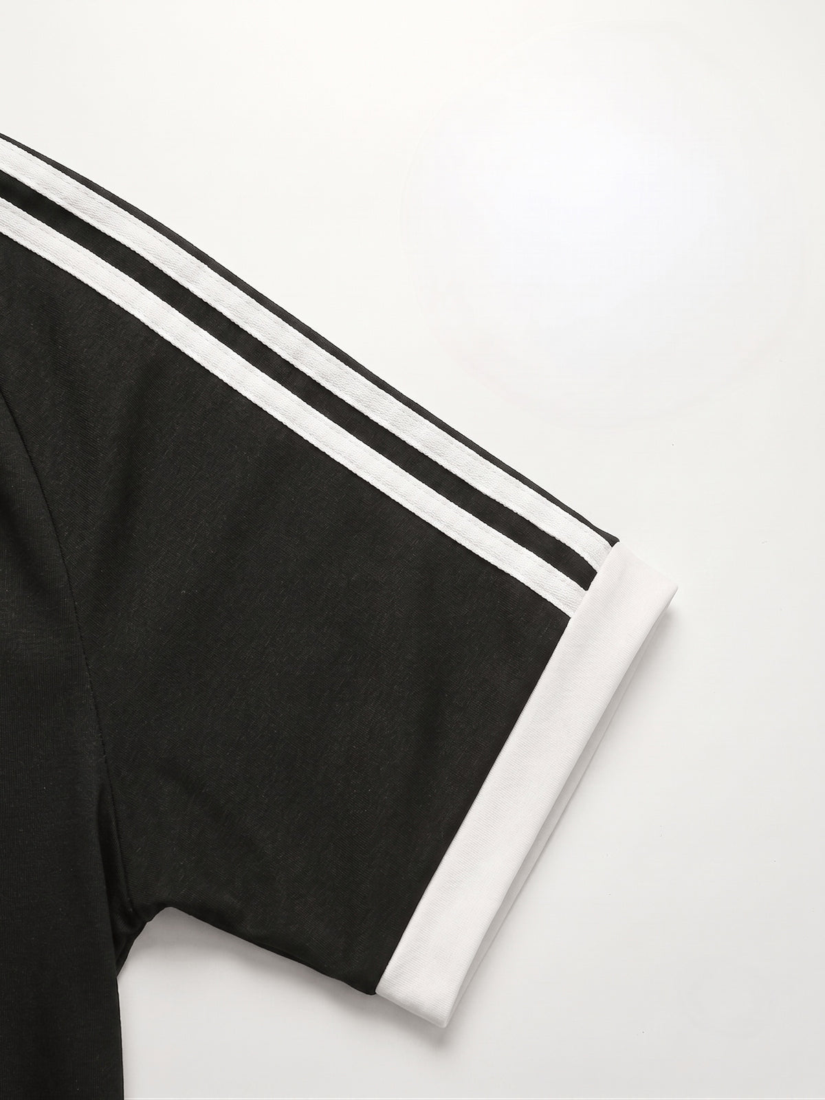 2pcs Set Women's Regular Size Short Sleeve Long Pants Outfit, Color-Blocked Comfortable Soft Casual Sportswear Set with Long Sweatpants and Short Sleeve Top - Black