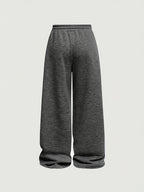 Casual Pants, Loose Wide-Leg Casual Pants, Elastic Waistband Athletic Pants, Warm Elastic Waistband Casual Pants for Women's Autumn/Winter Outerwear - No. 5 Gray