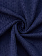 Solid Color Breathable Trendy Short-Sleeve Men's T-Shirt in White, Black, Blue, Navy - Navy Color