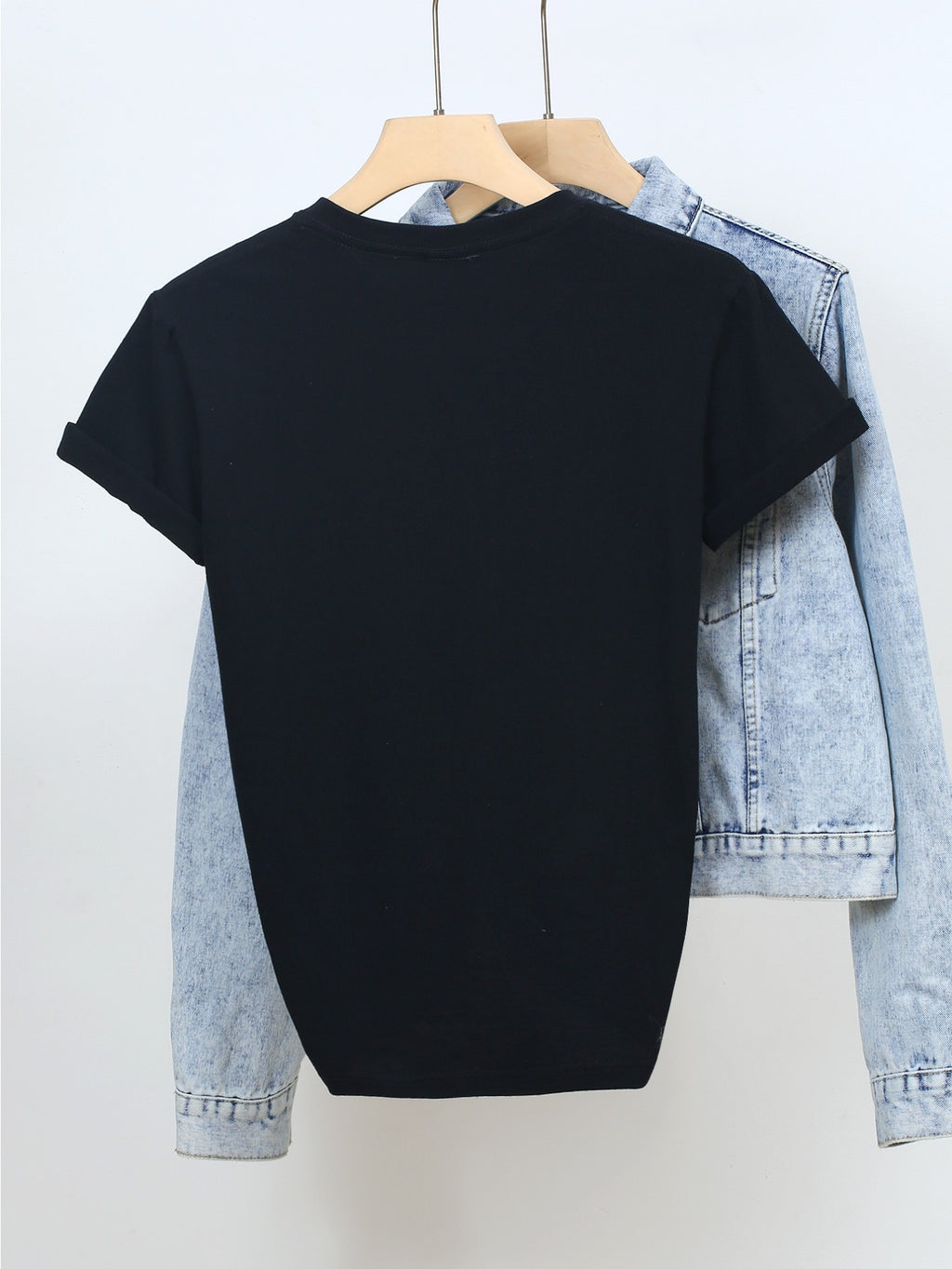 Disney Licensed Women'S Popular Printed Graphic T-Shirt Featuring Mickey And Minnie in a Trendy Street Style. This Short-Sleeve, Round-Neck Tee Has Multiple Prints on The Sleeves - Black