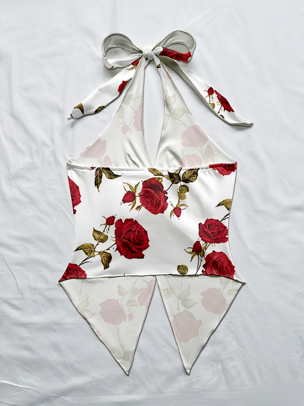 Women'S Spring/Summer Fall Boho Beach Vacation Outfits Marine Floral Leopard Print Trim Bustier Slim Fit Camisole Halter Top, Y2K Vintage Concert Outfit - Deep Red