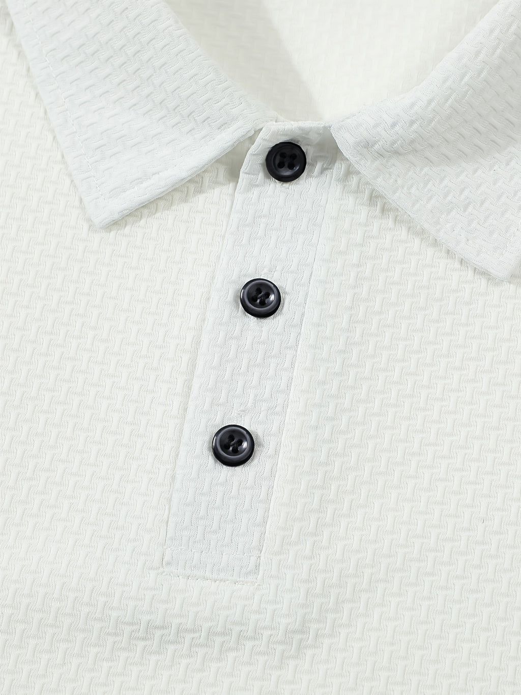 Summer Shirt, Breathable Daily Wear Quick- Fabric Business Casual Short Sleeve with Collar and Button Details, Comfortable and Breathable Micro-Texture Shirt for Casual Attire - White