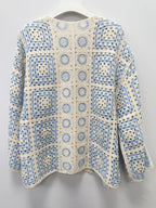 New Autumn Arrival: Early Fall Unique Crochet Embroidery Openwork Sweater, Loose Fit, Versatile, Stylish, And - Mixed colors