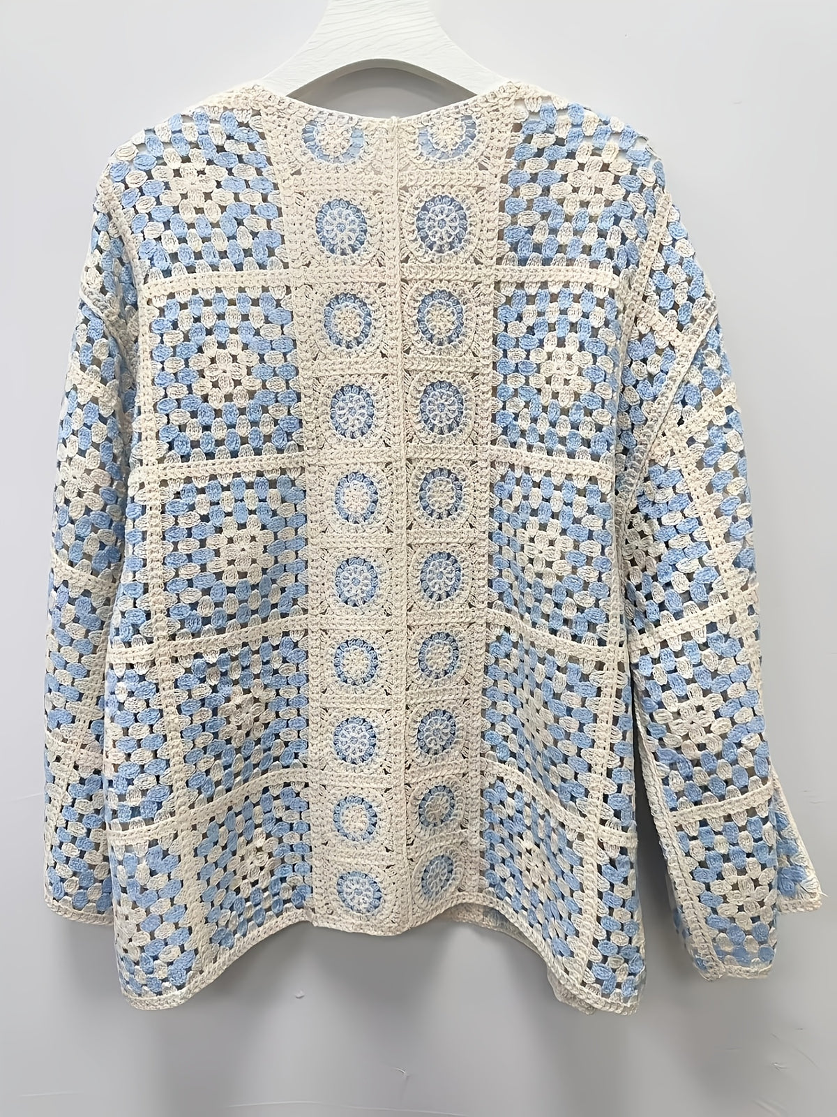 New Autumn Arrival: Early Fall Unique Crochet Embroidery Openwork Sweater, Loose Fit, Versatile, Stylish, And - Mixed colors
