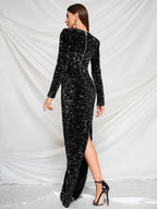 Elegant Women'S Long Evening Gowns, Host Performance Outfits, Bridesmaid Dresses, Ball Gowns, Awards Ceremony Dresses, Fashionable Boutique Dresses, Graduation Ceremony Costumes, Holiday Date Outfits - Black