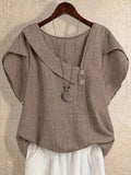 Women's Solid Color Vacation Top - Camel