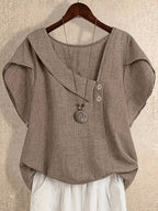 Women's Solid Color Vacation Top - Camel