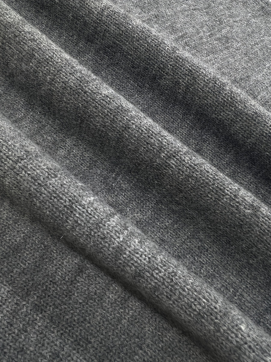 Men's Fashion New Rich Old Money Style Soft and Skin-Friendly Double Pocket Sweater Autumn Winter Casual Knit Cardigan - Grey