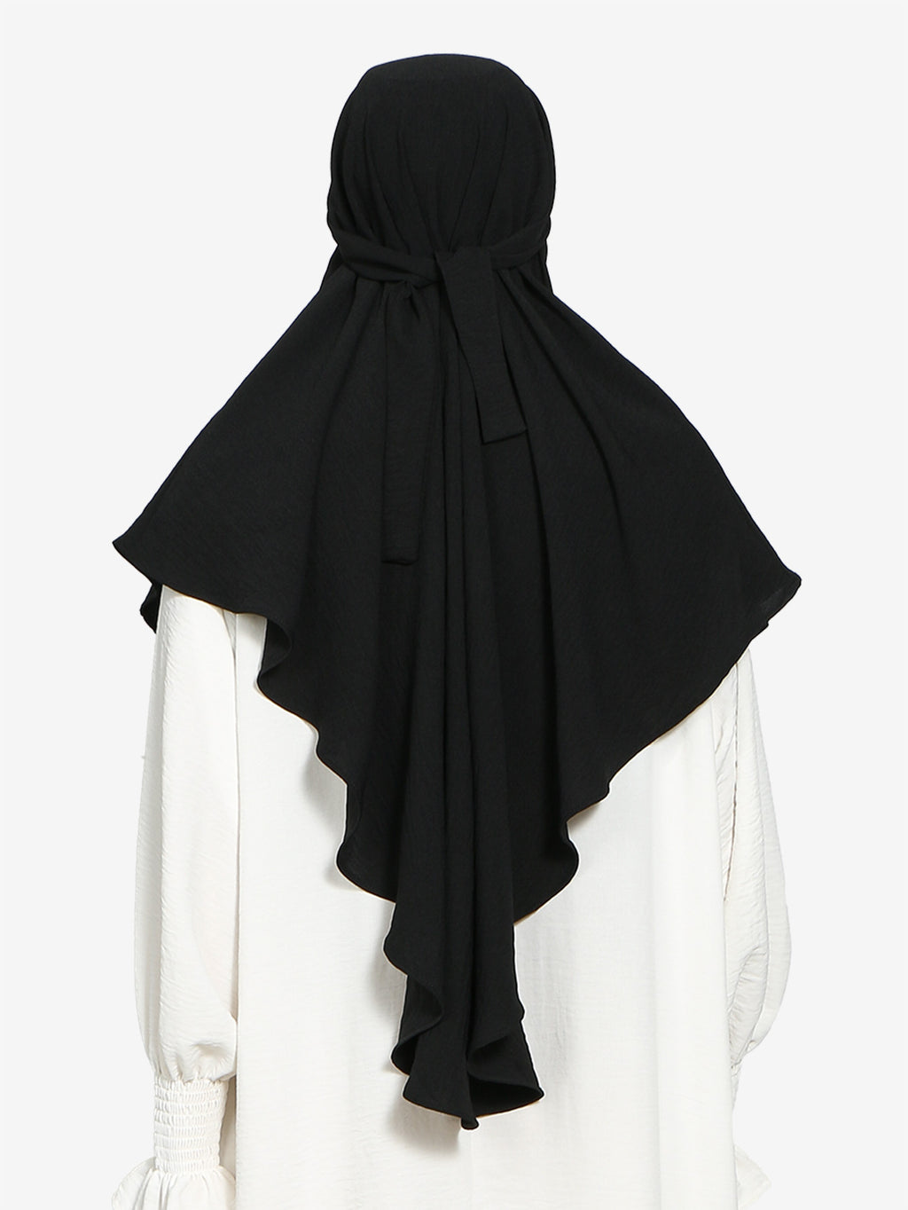 New Women's Abaya Gown - Prayer Dress with, Large Abaya Headscarf with Ties, Shawl-Style Long Scarf, Soft and Breathable, Multiple Colors Available, Versatile for Daily Commuting and Eid Prayer Attire - Black