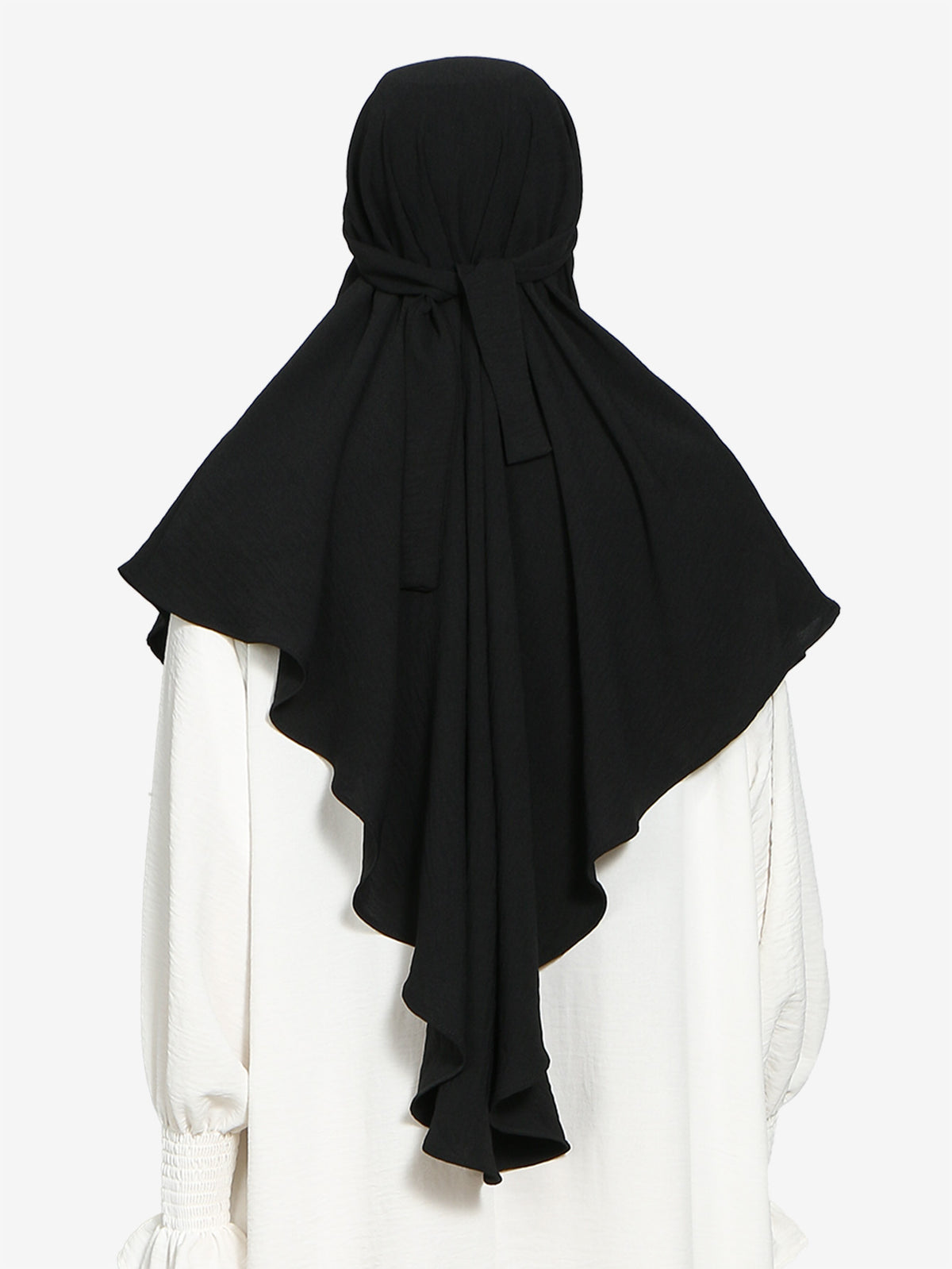 New Women's Abaya Gown - Prayer Dress with, Large Abaya Headscarf with Ties, Shawl-Style Long Scarf, Soft and Breathable, Multiple Colors Available, Versatile for Daily Commuting and Eid Prayer Attire - Black