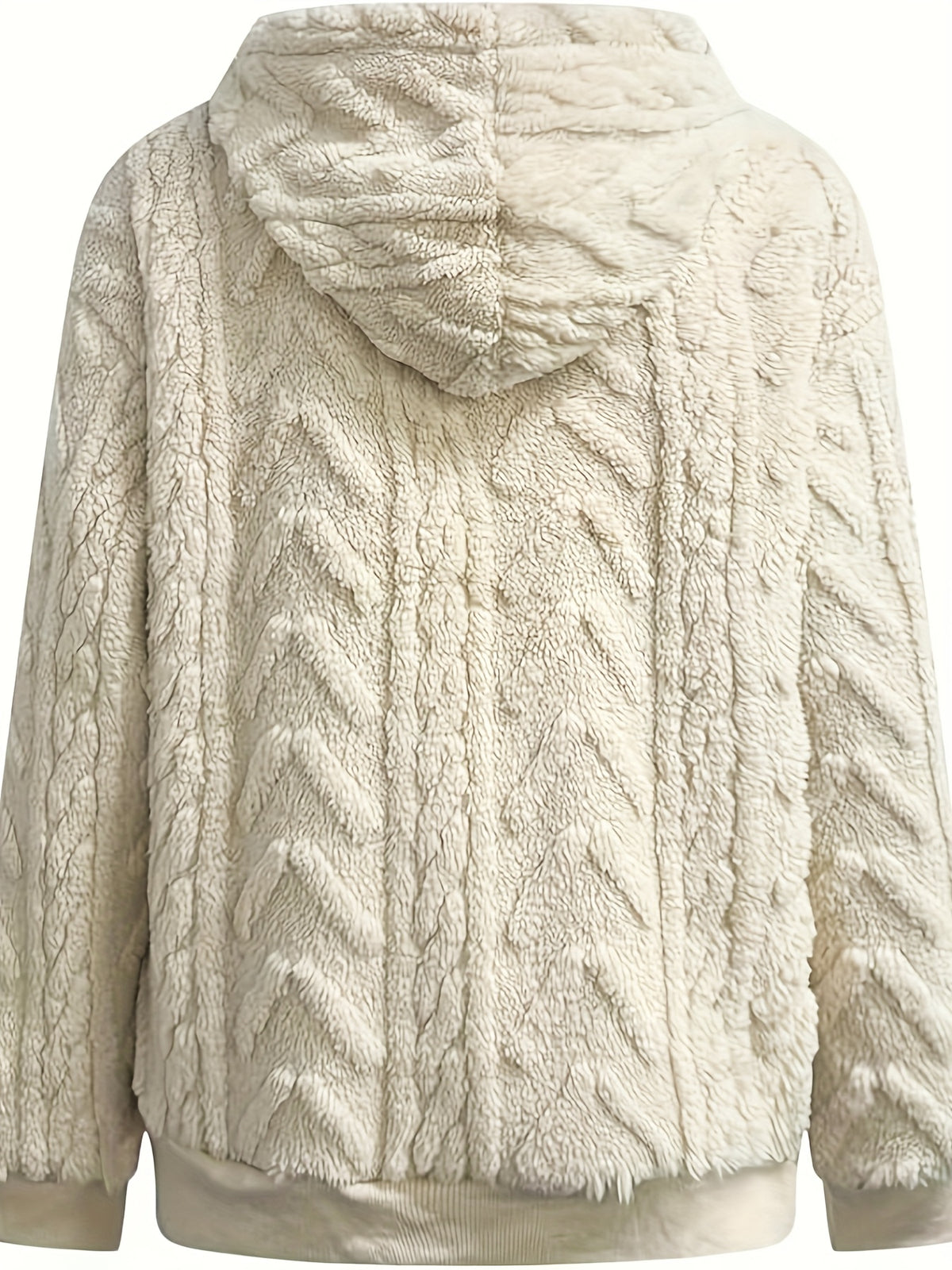 2025 Autumn And Winter Women'S New Fleece-Lined Comfortable Casual Solid Color Hoodie - Light Grey