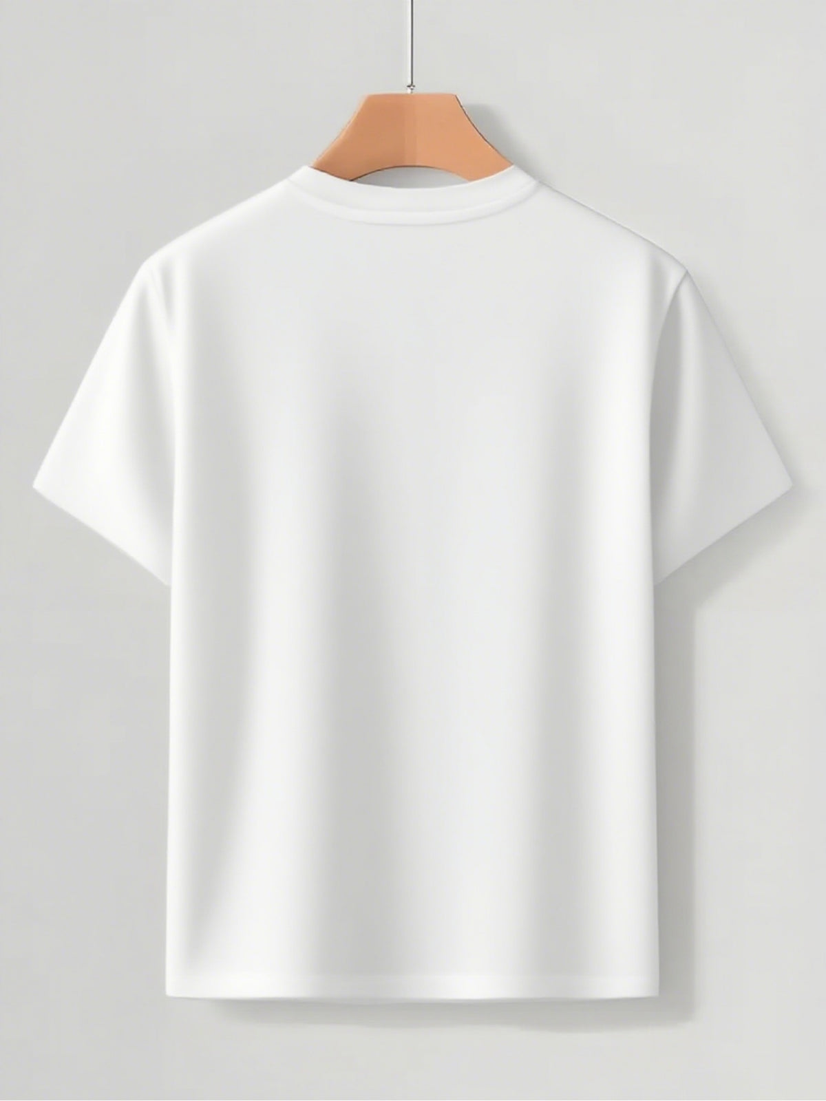 White Printed Casual T-Shirt - Stretchy Round Neck Short Sleeve Top, Suitable for Summer, Machine Washable, Comfortable for Daily Wear, Opaque Material, Stylish And Cool Summer Short Sleeve, Casual Summer T-Shirt - White