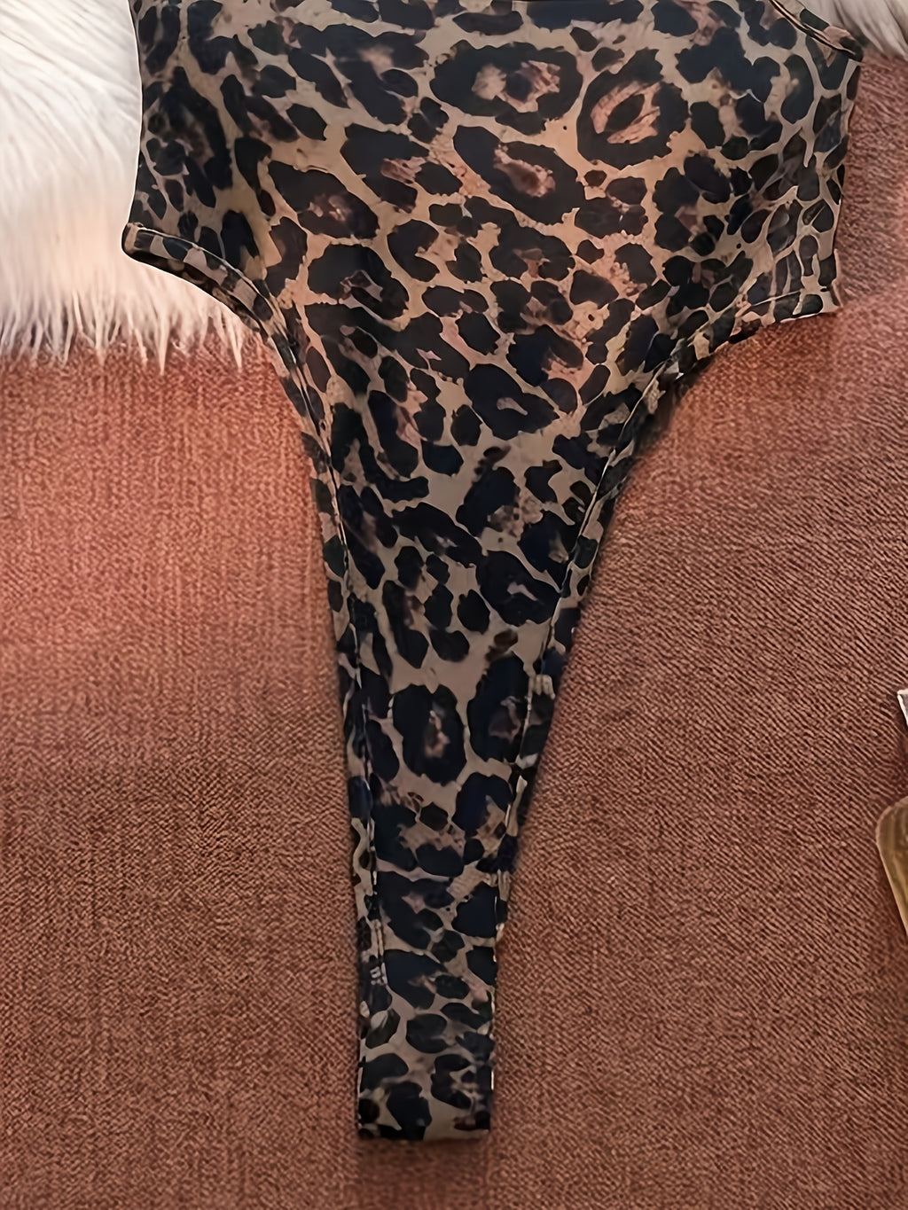 Women'S Fashion Bodycon Top, Adjustable Straps, Thin Strap Jumpsuit, Inner Wear Jumpsuit, Outer Wear, Stretchy Comfortable Breathable Fitted Women'S Clothing, Casual Outing, Date Party All-Match Outfit, Sleeveless Jumpsuit - Leopard Print