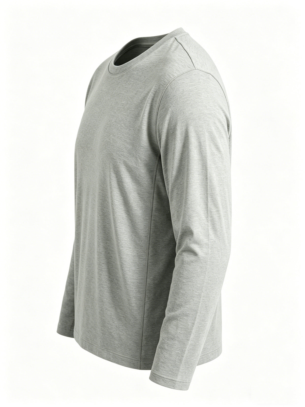 4pcs of Pure Cotton Breathable Round-neck Long-sleeve T-shirts, Soft and Well-fitting, Classic Style Suitable for Business Casual and Casual Attire, Versatile for All Seasons and Can Be Worn as an Outer Layer or as an Inner Layer - Space Gray