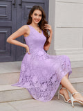 MJ10003 Lavender Women'S Lace Dress - Lavender