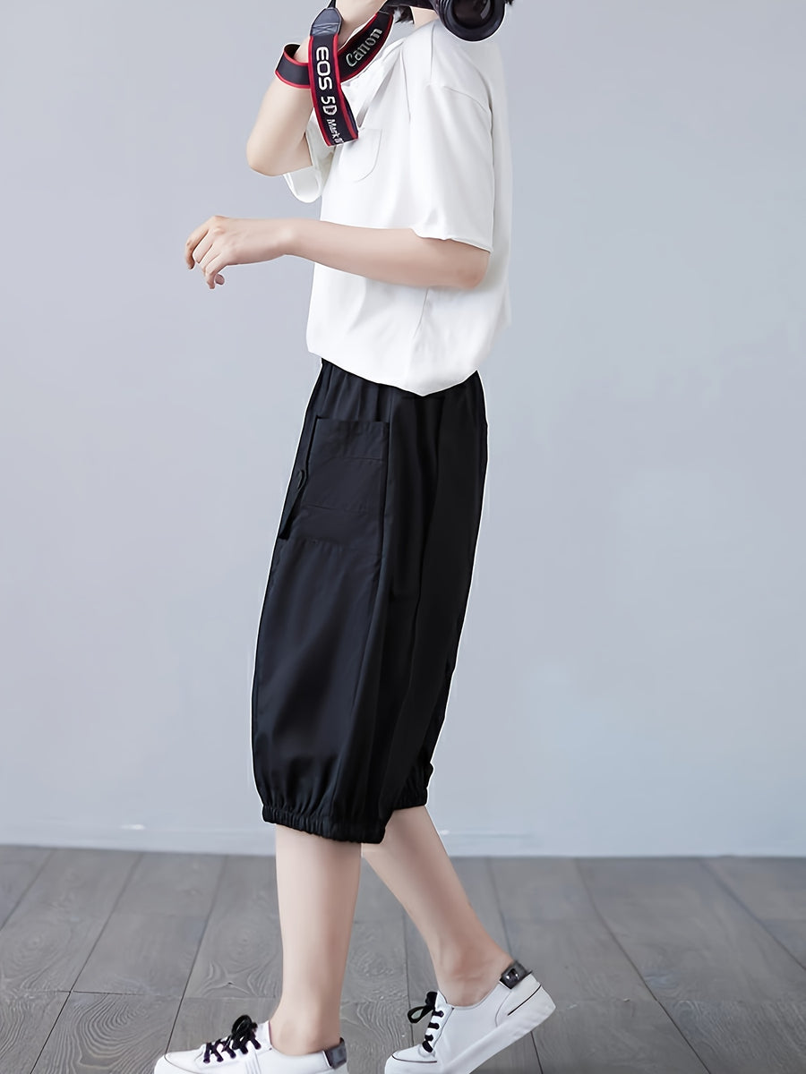 Women'S Loose-Fitting Harem Pants That Are Lightweight, Versatile, And Flattering, Perfect for a Stylish Look - Black