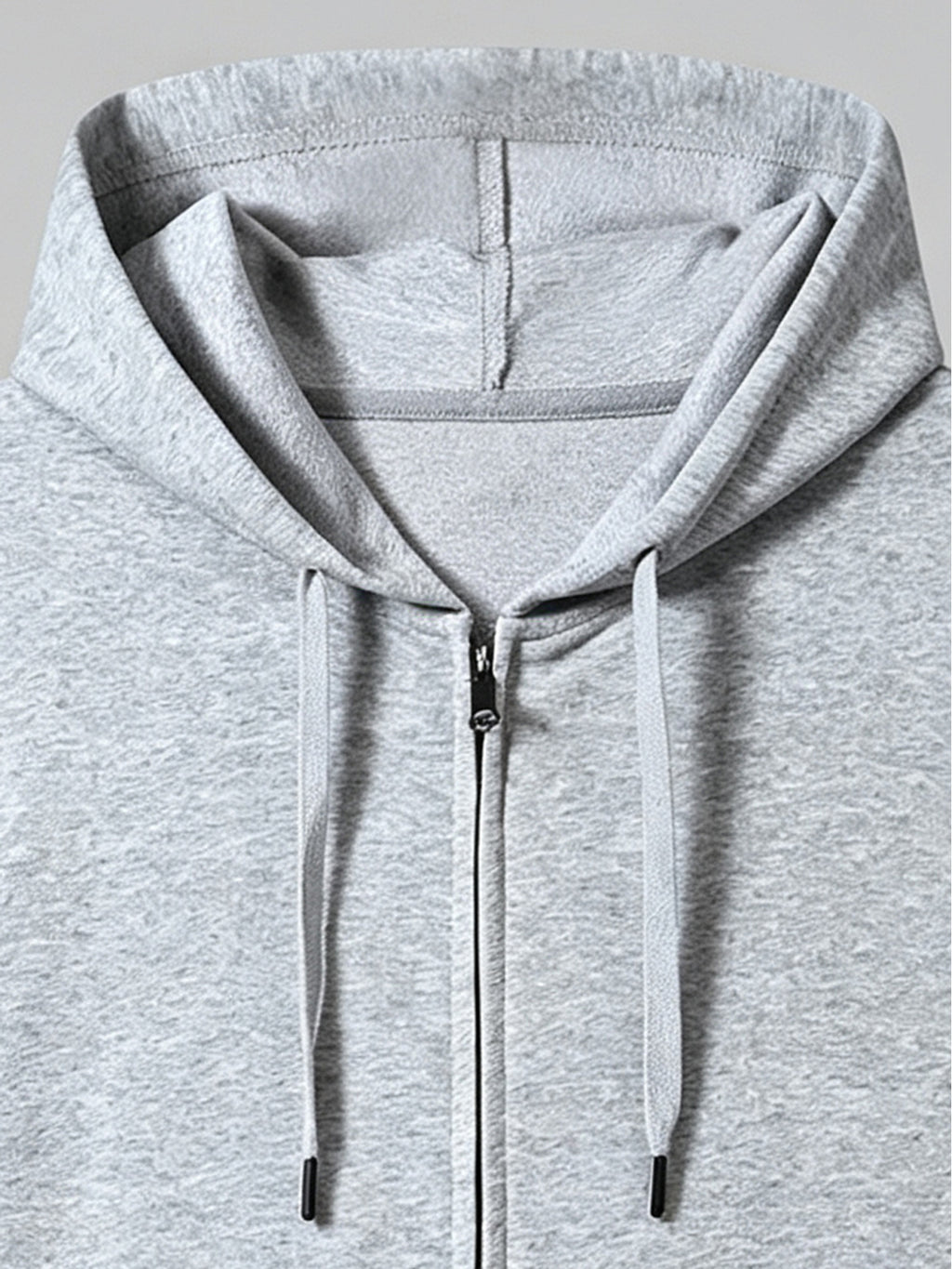 New Men'S Hoodie, Spring Autumn Fashion Casual Top Jacket, Hooded Zipper Athletic Glossy Sweatshirt - Light Grey