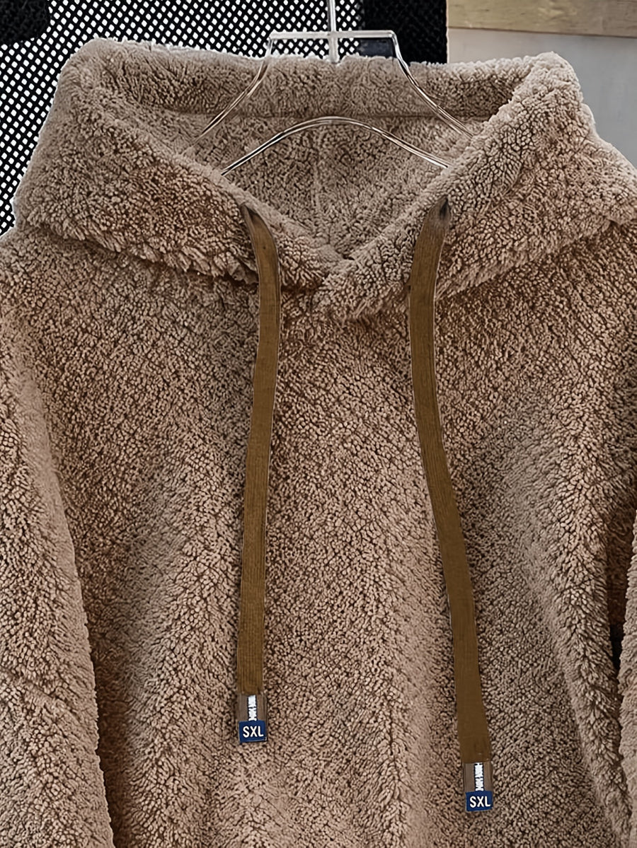 Autumn and Winter New Fleece Hoodie - Khaki