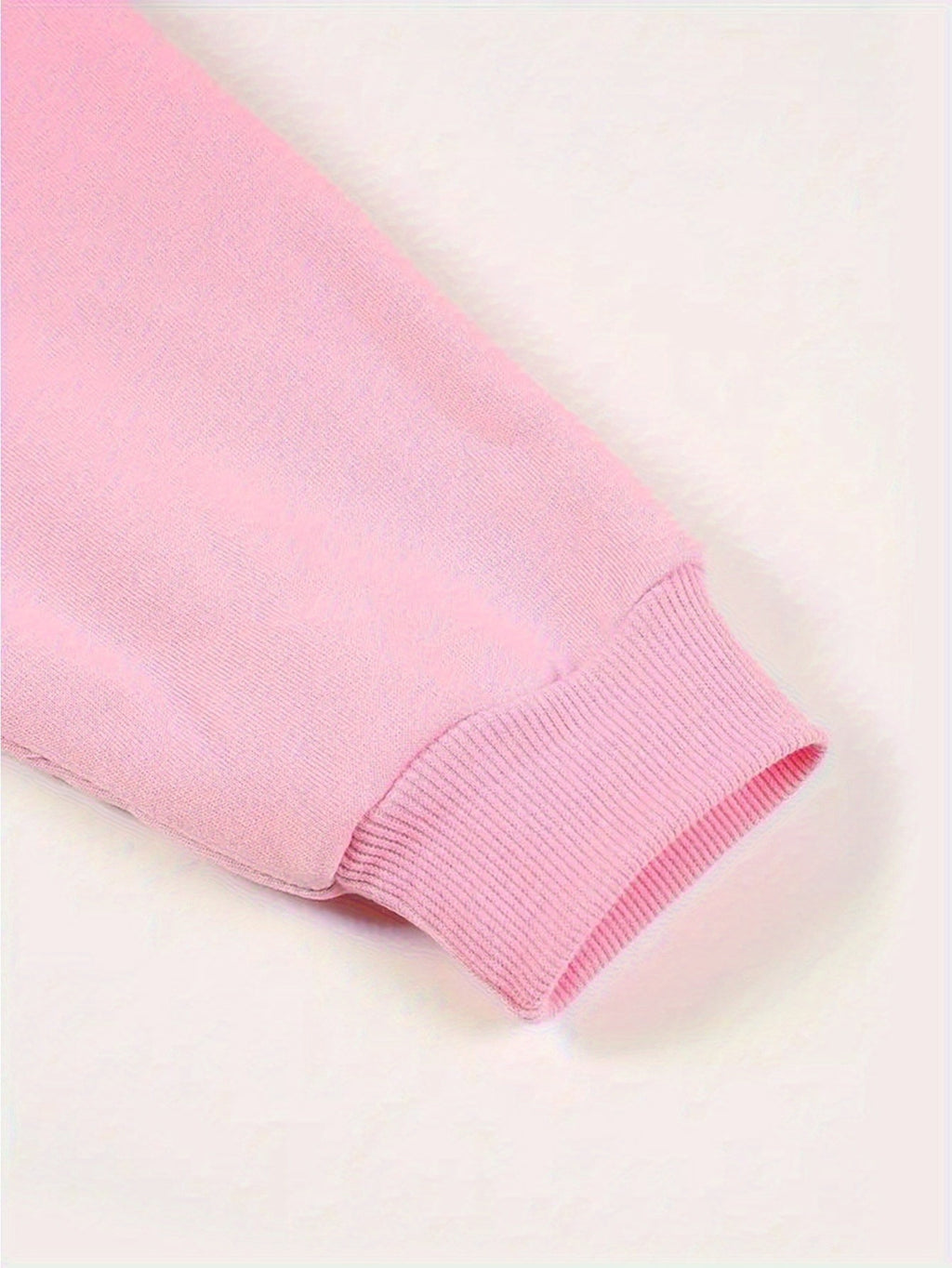 Women's Casual Tracksuit Set, Fashionable Paris Letter Print Long Sleeve Sweatshirt & Joggers Pants Outfit - Pink Color