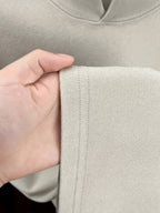 Men'S Small V-Neck Corduroy Long Sleeve Base Layer, Light Luxury Business Casual Warm Inner Wear, Featuring Chinese Small Open Collar Design, Suitable for Autumn/Winter Layering And Daily Commute - SINBOS - Off-white