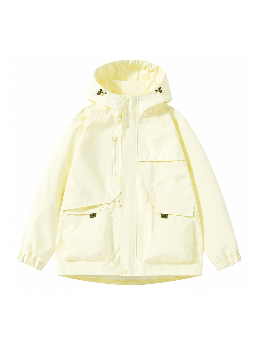 Men'S Lightweight Hooded Softshell Jacket - a Classic, Rugged, And Casual Full-Zip Coat with Multiple Pockets. Suitable for Hiking, Camping, Travel, And Daily Commuting; Ideal for Spring, Summer, And Autumn Wear. A Great Gift Choice for Men - 【Light Yellow】