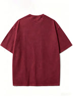 Warner Exclusive, Vintage Street Style Classic Superman "S" Logo Print Design, Men's Summer Basic Daily Casual Short-Sleeve T-Shirt, Suitable for Outdoor Wear, Fitness, Office, and Daily Outfits, an Essential Item for a Basic Wardrobe - Burgundy