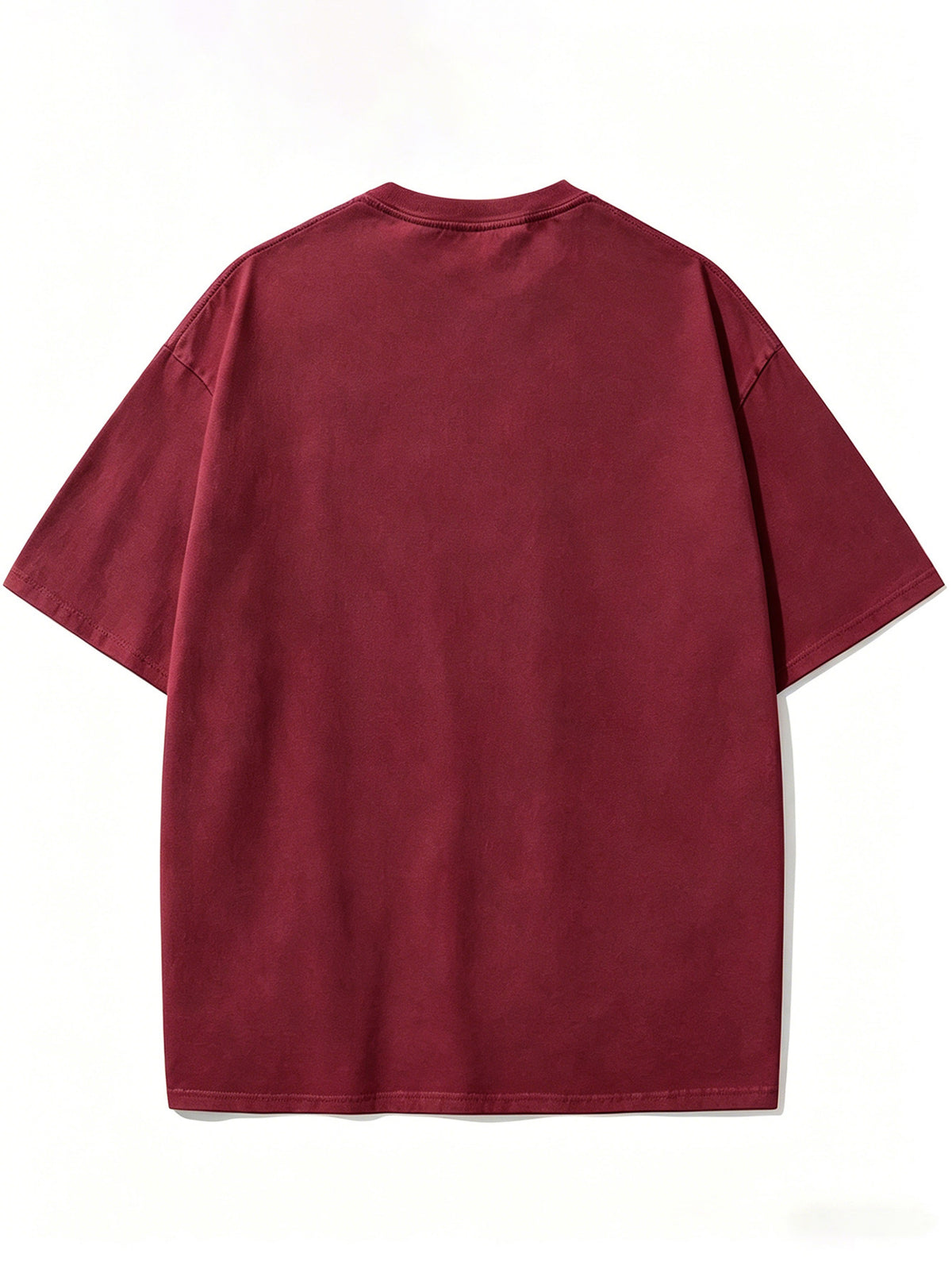 Warner Exclusive, Vintage Street Style Classic Superman "S" Logo Print Design, Men's Summer Basic Daily Casual Short-Sleeve T-Shirt, Suitable for Outdoor Wear, Fitness, Office, and Daily Outfits, an Essential Item for a Basic Wardrobe - Burgundy