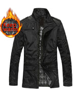 Men'S Versatile Cargo Jacket, Spring Autumn Thin Stand-Up Collar Shoulder Epaulette Multi-Pocket Coat, Casual Commute Men'S Wear, Casual Athletic Versatile Jacket, Perfect Gift for Daily Outing, Halloween Christmas Valentine'S Day Ideal Gift - Black