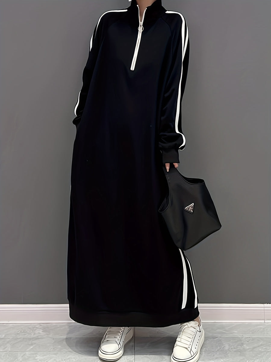 Spring Summer Casual Comfortable Women'S Dress Loose Long Skirt - Black