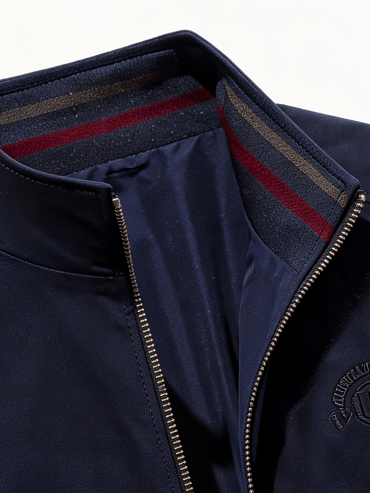 Reversible Stand-Up Collar Jacket, Spring/Autumn Casual Easy Men'S Versatile Outerwear - Deep Blue