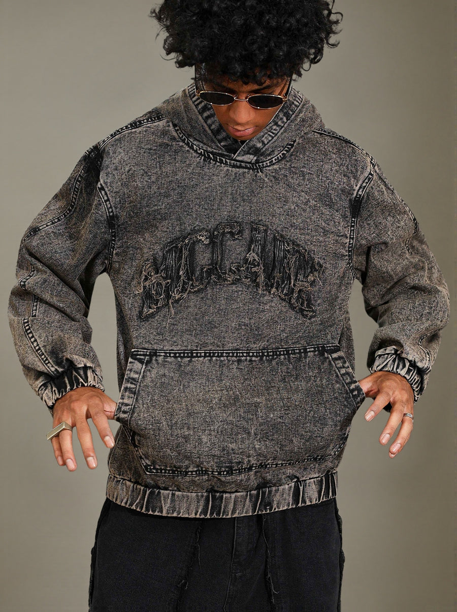 Men'S Fashion Denim Sweatshirt - Rusty Brown