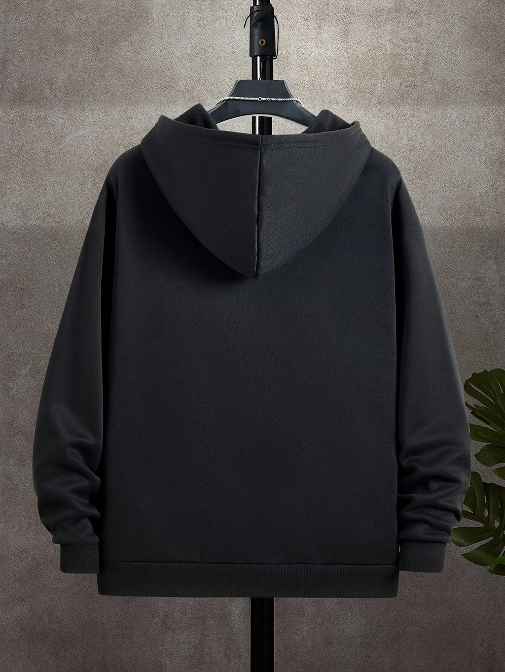 50% Cotton, 50% Polyester, 4pcs Men's Zippered Hooded -Lined Sweatshirt, Men's Apparel, Long-Sleeve Jacket, Zippered Top, Hooded Sweatshirt, Pockets, Drawstring, Suitable for Outings, Casual Wear, Back-to-School Season, Gift for Boyfriend - Black+Black+Light Gray+Light Gray